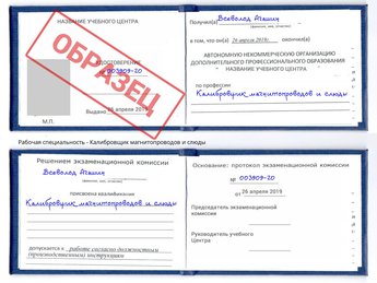 Обучение Калибровщик магнитопроводов и слюды