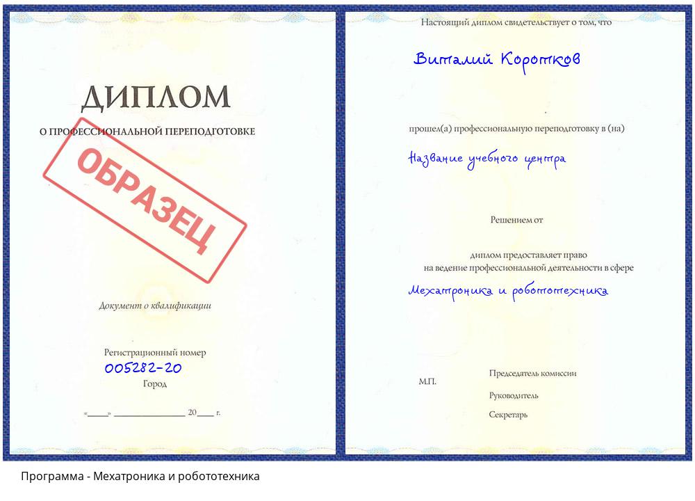 Мехатроника и робототехника Шали